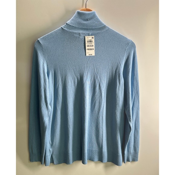Style & Co‎ Turtleneck Sweater Top Blue Soft Knit  Pullover Medium Minimalist - Picture 10 of 12